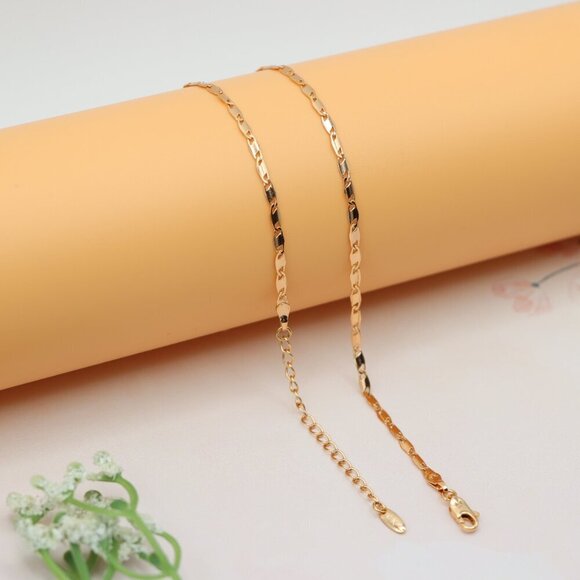 "Elegant Rose Gold Chain Necklace with Adjustable Extender, XPNL0195 - Picture 12 of 12